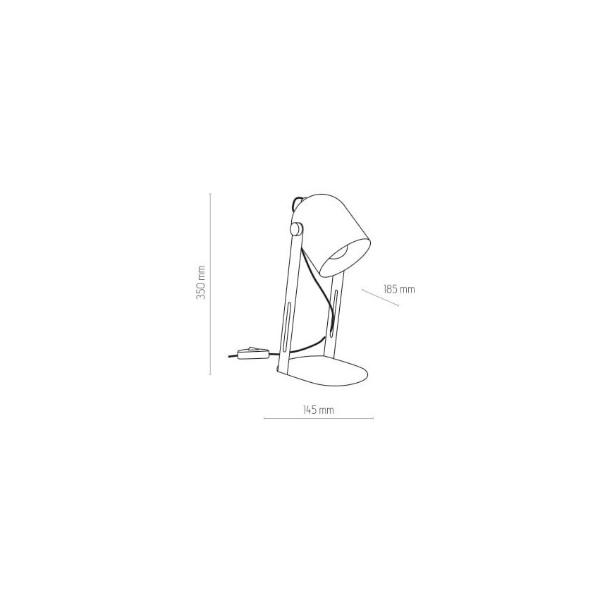 Stolní lampa DAVIS 1xE27/60W/230V černá