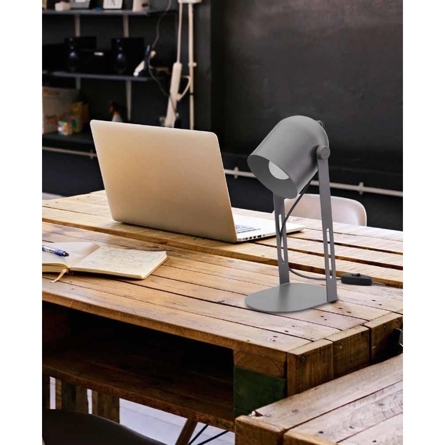 Stolní lampa DAVIS 1xE27/60W/230V šedá