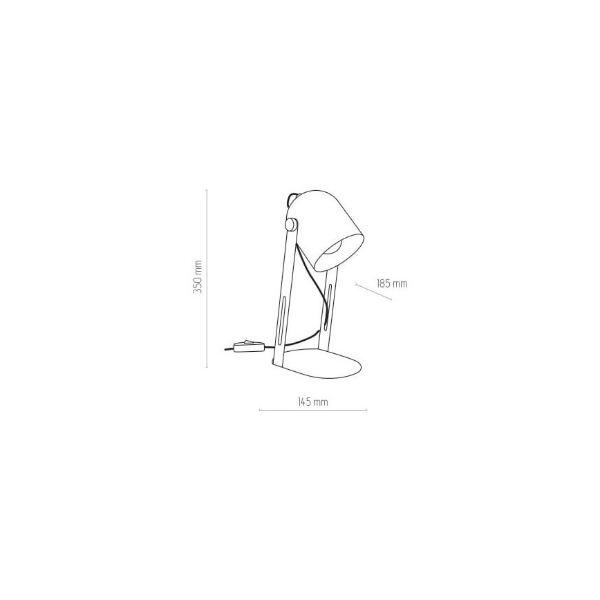 Stolní lampa DAVIS 1xE27/60W/230V šedá