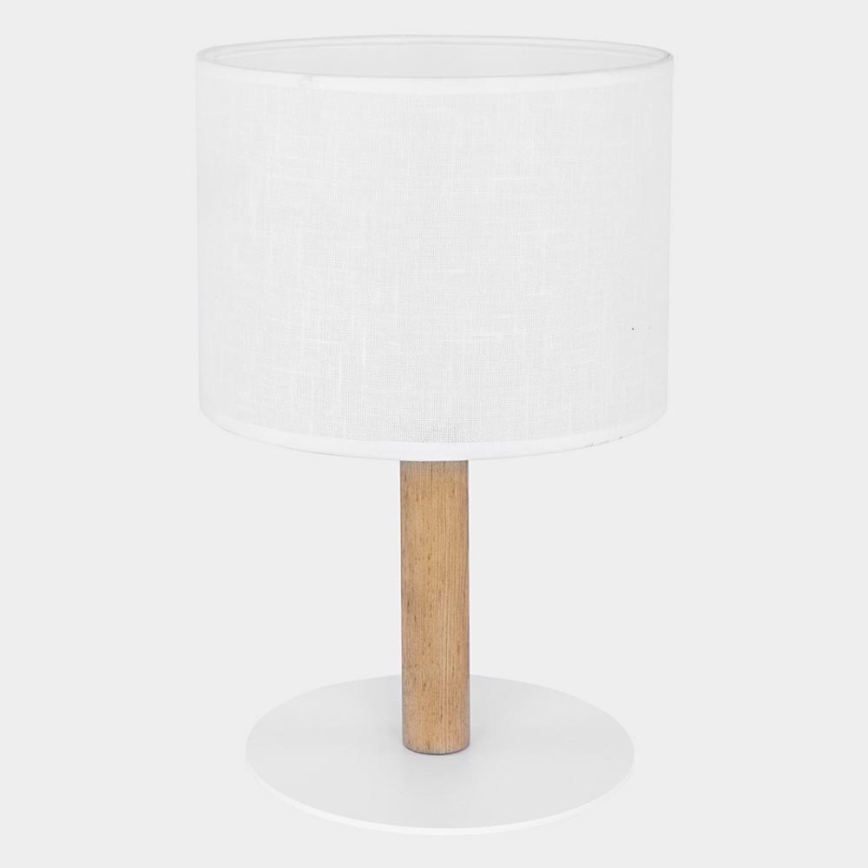 Stolní lampa DEVA 1xE27/60W/230V bílá/dřevo