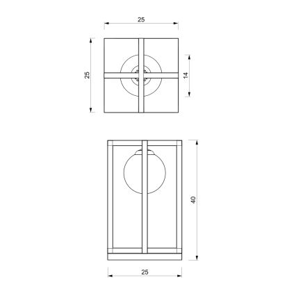 Stolní lampa DIEGO 1xE14/40W/230V černá