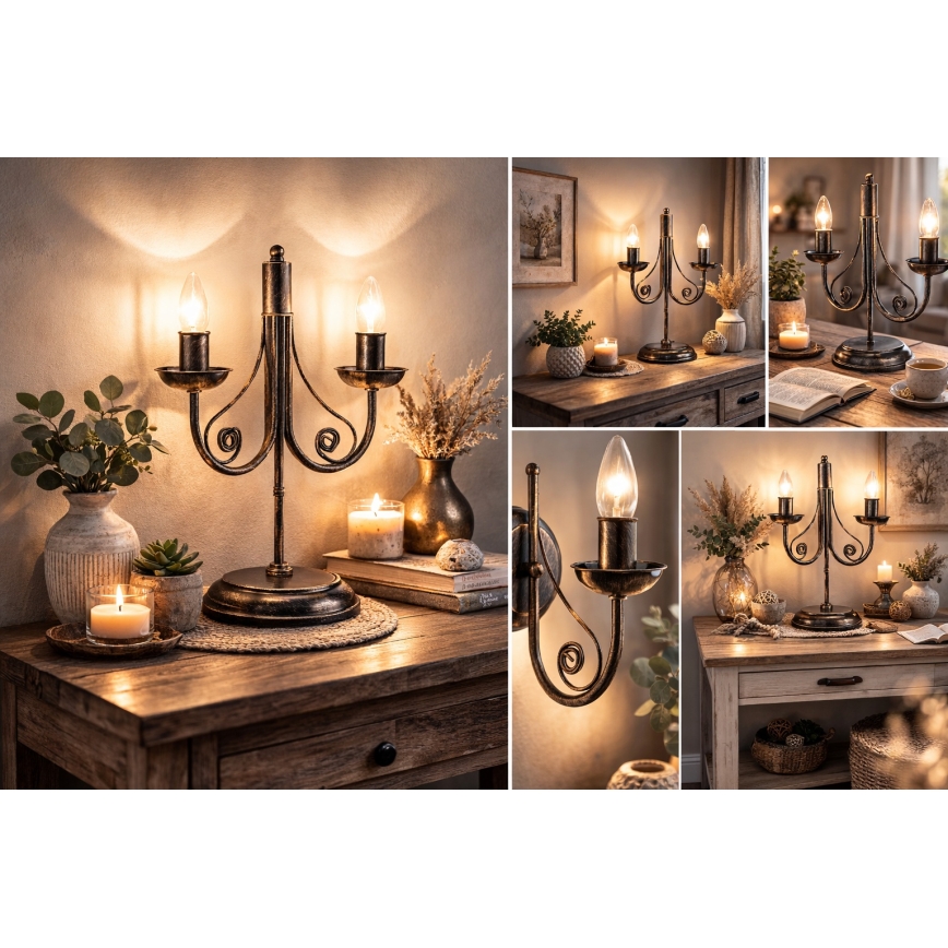 Stolní lampa DONATO 2xE14/40W/230V