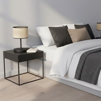 Stolní lampa ECO 1xE27/15W/230V béžová/ratan