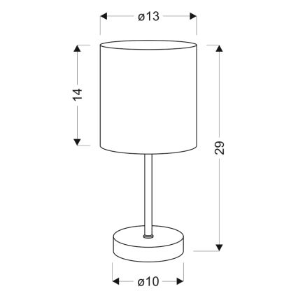 Stolní lampa EMILY 1xE14/40W/230V béžová/lesklý chrom