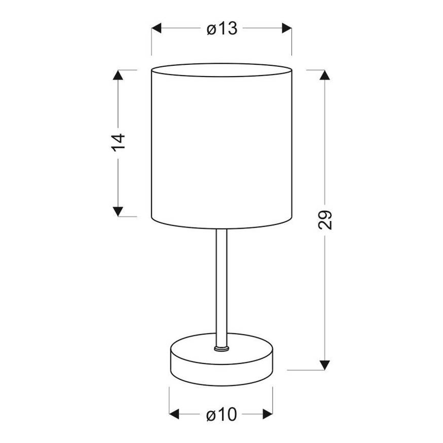Stolní lampa EMILY 1xE14/40W/230V bílá/lesklý chrom