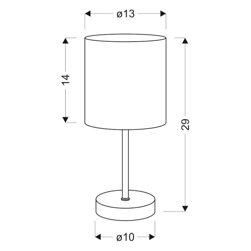 Stolní lampa EMILY 1xE14/40W/230V krémová/lesklý chrom