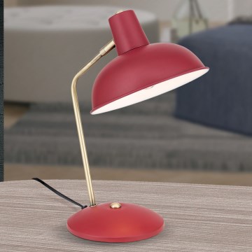 Stolní lampa FEDRA 1xE14/40W/230V červená/mosaz