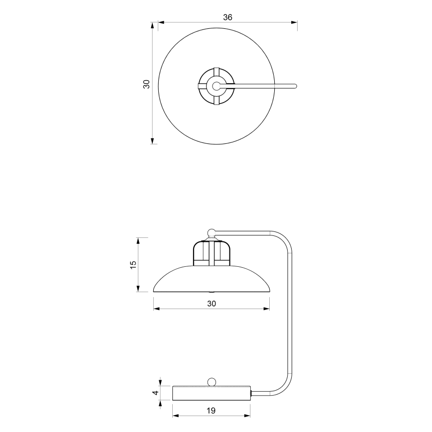 Stolní lampa FELIX 1xE27/60W/230V bílá