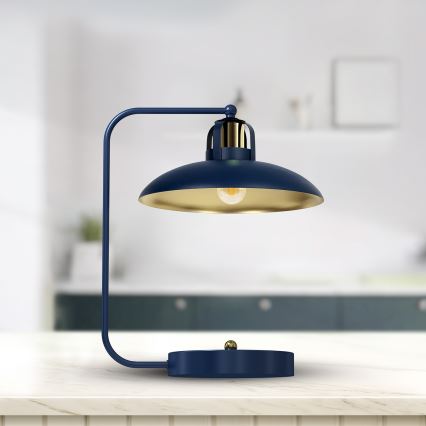 Stolní lampa FELIX 1xE27/60W/230V modrá