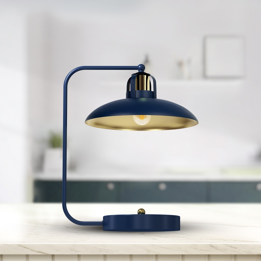 Stolní lampa FELIX 1xE27/60W/230V modrá