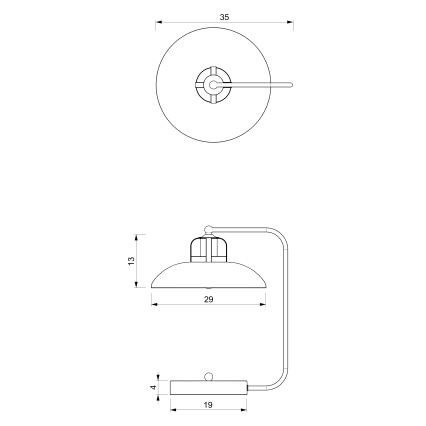 Stolní lampa FELIX 1xE27/60W/230V modrá