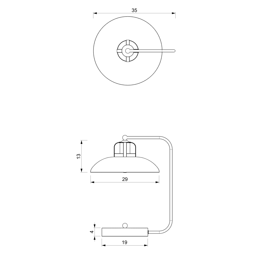 Stolní lampa FELIX 1xE27/60W/230V modrá