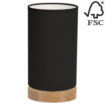 Stolní lampa FIRE 1xE27/25W/230V dub/černá dub – FSC certifikováno