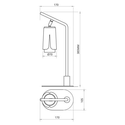 Stolní lampa FLOWER 1xGU10/8W/230V bílá