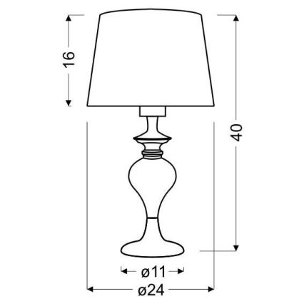 Stolní lampa GILLENIA 1xE27/60W/230V