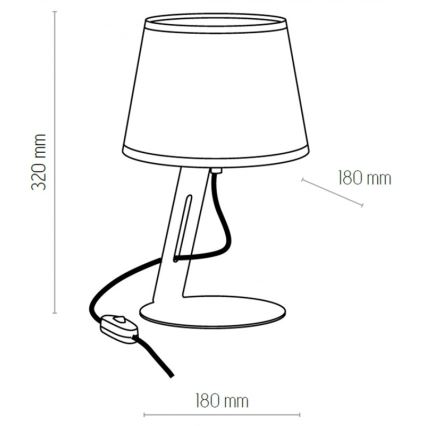 Stolní lampa GRACIA 1xE27/60W/230V černá