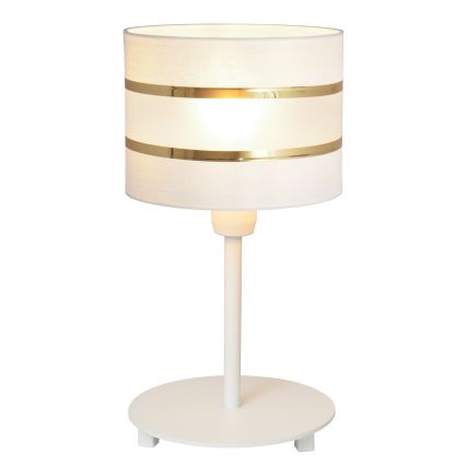 Stolní lampa HELEN 1xE27/15W/230V bílá/zlatá