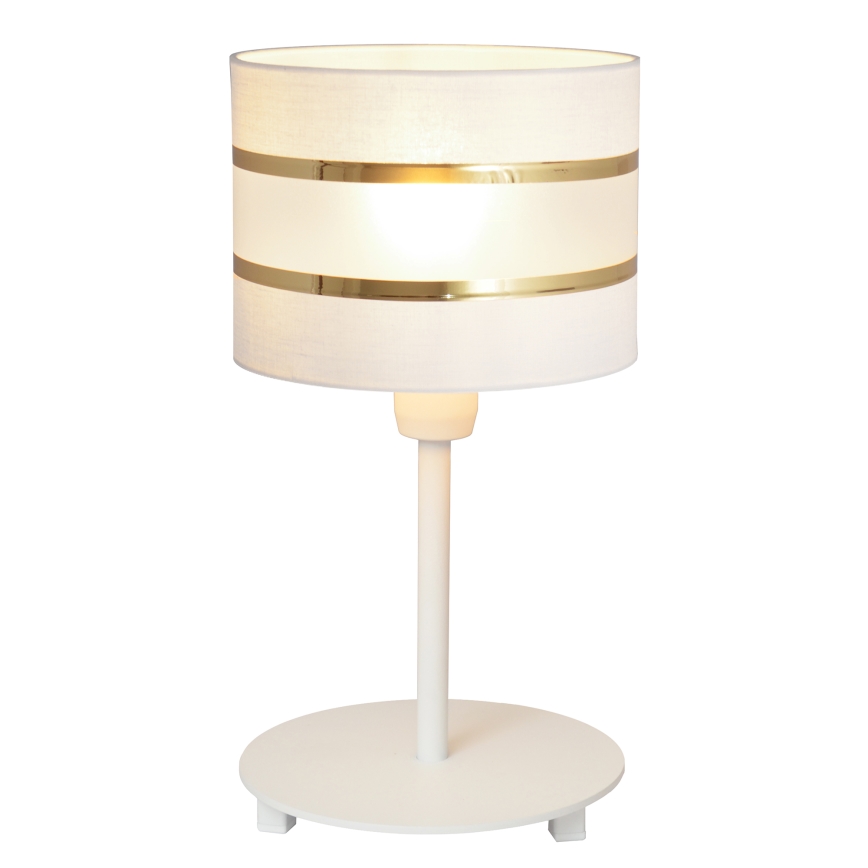 Stolní lampa HELEN 1xE27/15W/230V bílá/zlatá