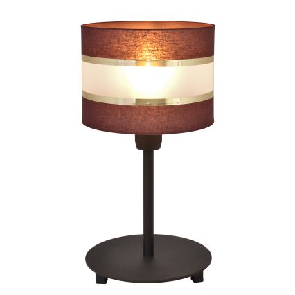 Stolní lampa HELEN 1xE27/15W/230V hnědá/černá/zlatá
