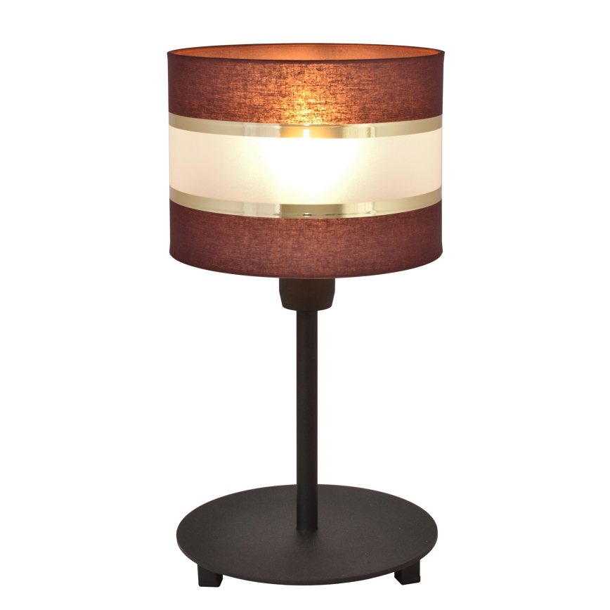 Stolní lampa HELEN 1xE27/15W/230V hnědá/černá/zlatá