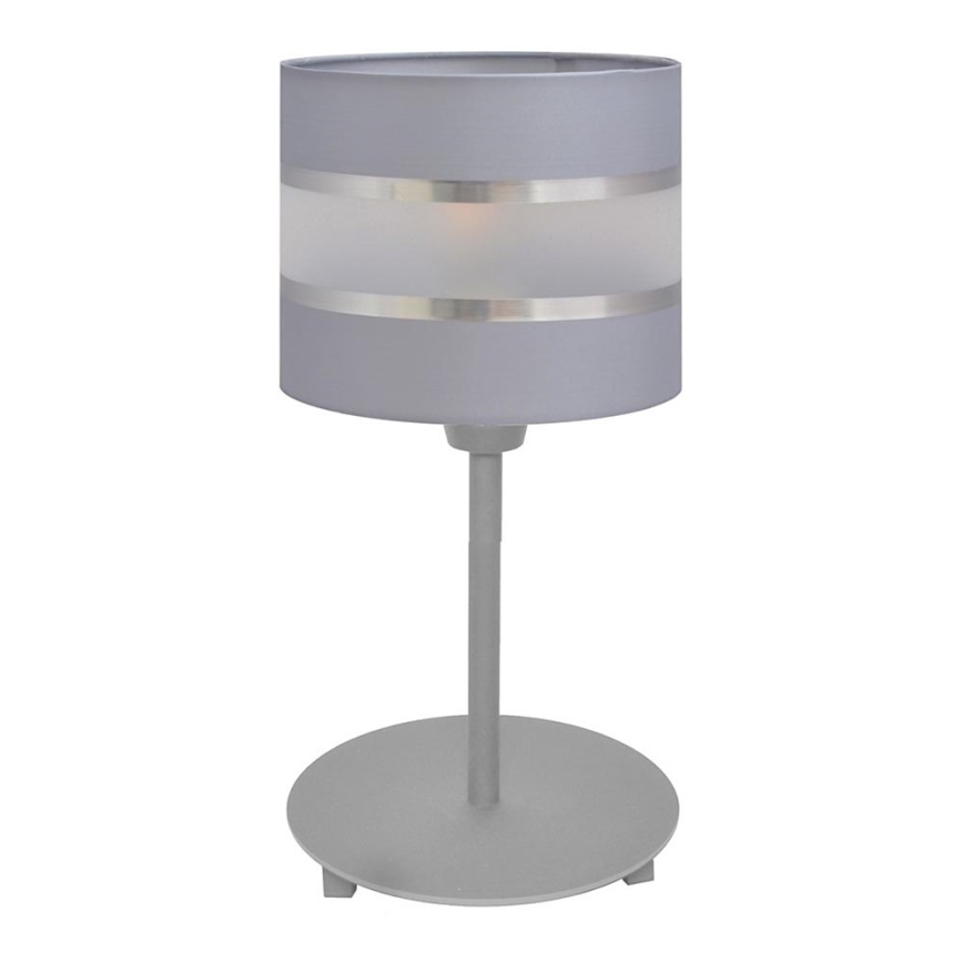 Stolní lampa HELEN 1xE27/15W/230V šedá/stříbrná