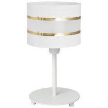 Stolní lampa HELEN 1xE27/60W/230V bílá/zlatá