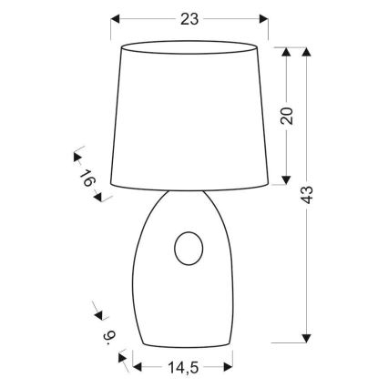 Stolní lampa HIERRO 1xE27/60W/230V černá/zlatá