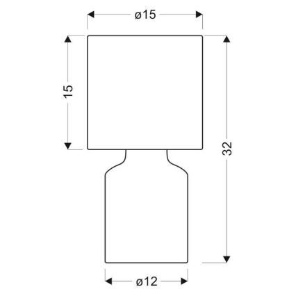 Stolní lampa INER 1xE14/40W/230V šedá