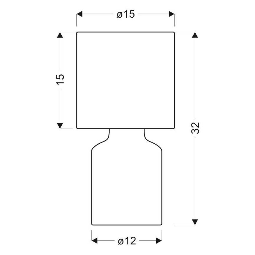 Stolní lampa INER 1xE14/40W/230V šedá
