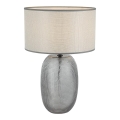 Stolní lampa JENIFER 1xE27/40W/230V šedá/kouřová