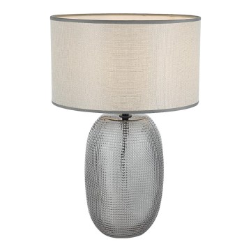 Stolní lampa JENIFER 1xE27/40W/230V šedá/kouřová