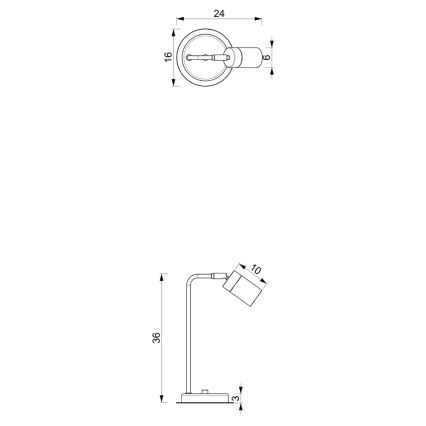 Stolní lampa JOKER 1xGU10/25W/230V bílá/zlatá