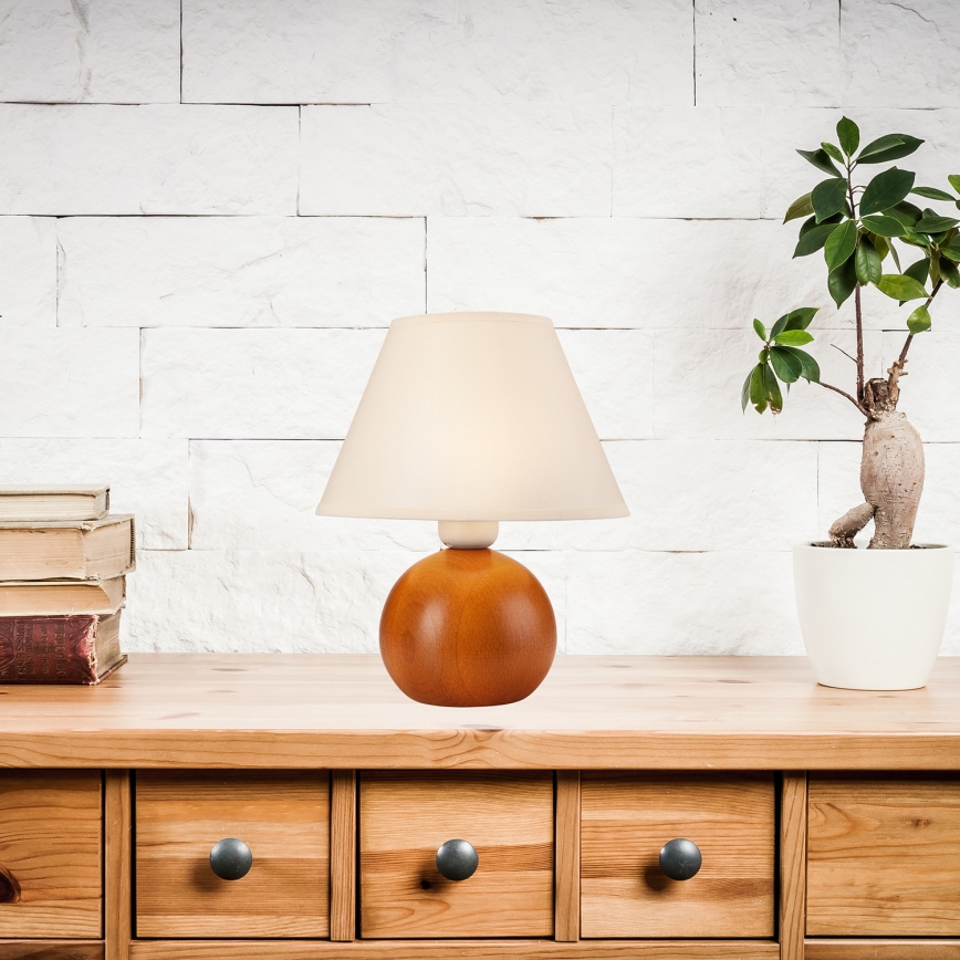 Stolní lampa JUTA 1xE27/60W/230V buk