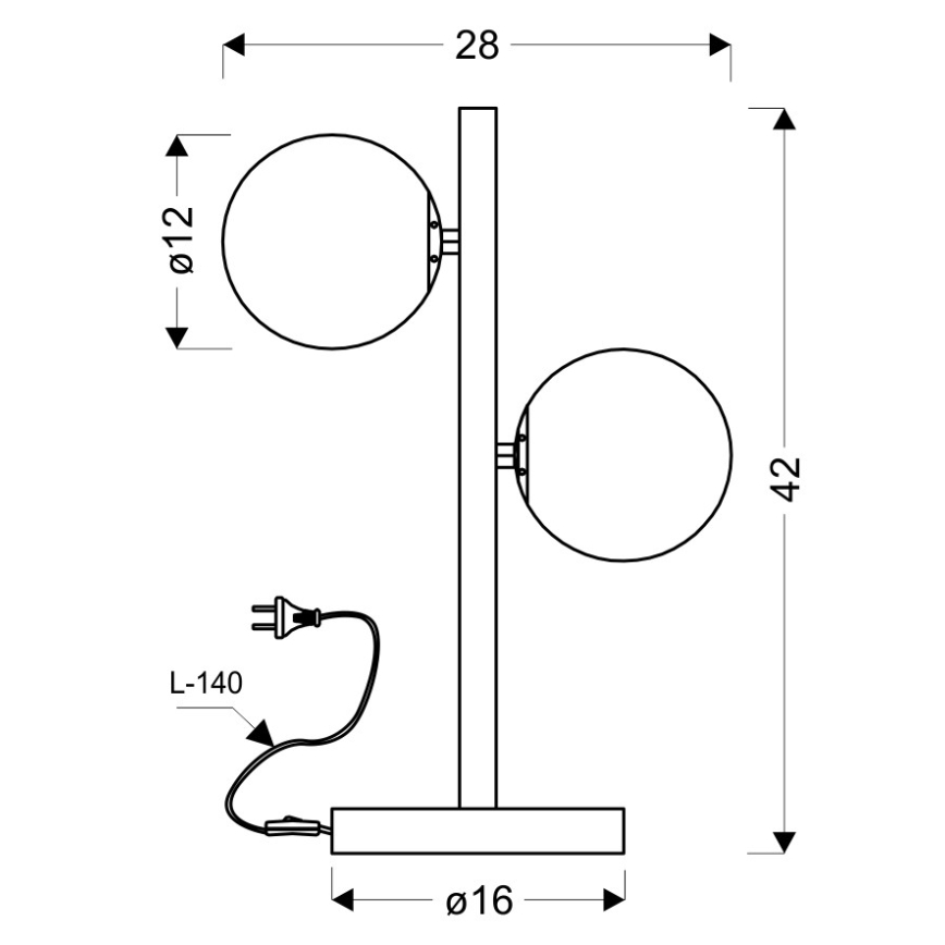 Stolní lampa KAMA 2xG9/28W/230V