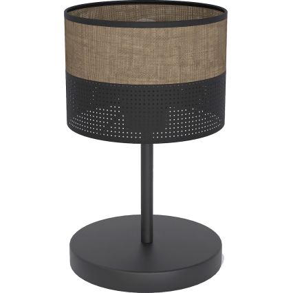 Stolní lampa KARBON 1xE27/15W/230V černá/hnědá