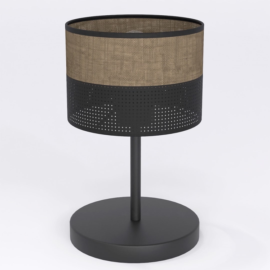 Stolní lampa KARBON 1xE27/15W/230V černá/hnědá