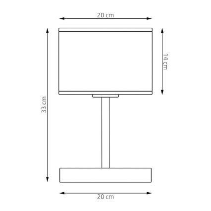 Stolní lampa KARBON 1xE27/15W/230V černá/hnědá