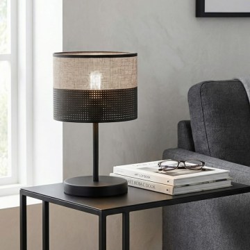 Stolní lampa KARBON 1xE27/15W/230V černá/šedá