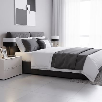 Stolní lampa KARBON 1xE27/15W/230V černá/šedá