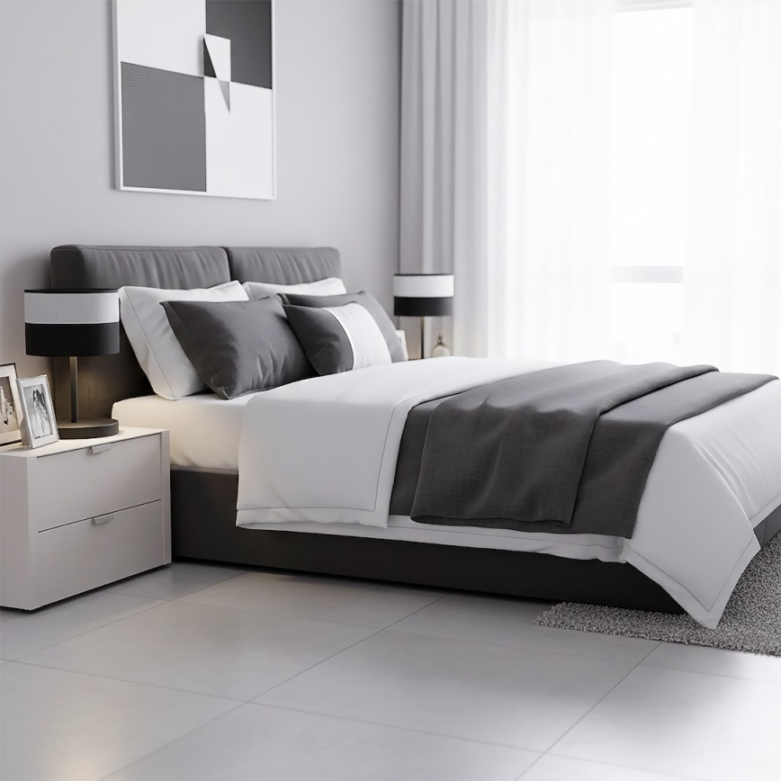 Stolní lampa KARBON 1xE27/15W/230V černá/šedá