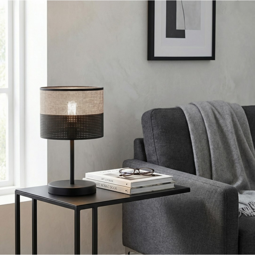 Stolní lampa KARBON 1xE27/15W/230V černá/šedá