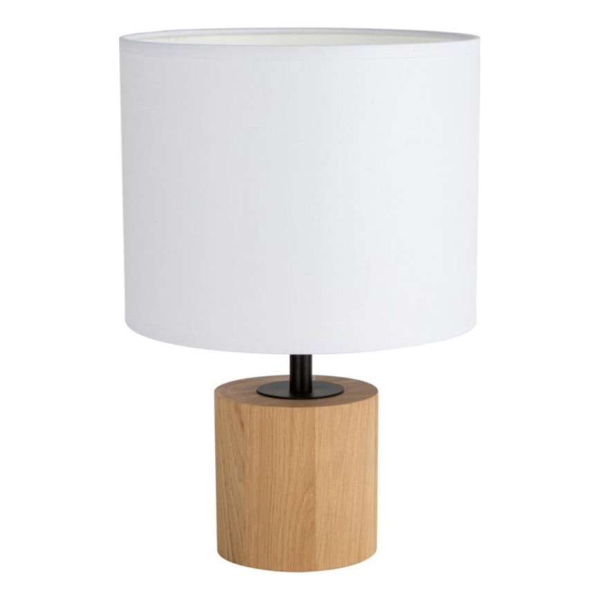 Stolní lampa KRETA 1xE27/25W/230V borovice/bílá