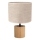 Stolní lampa KRETA 1xE27/25W/230V dub/béžová dub