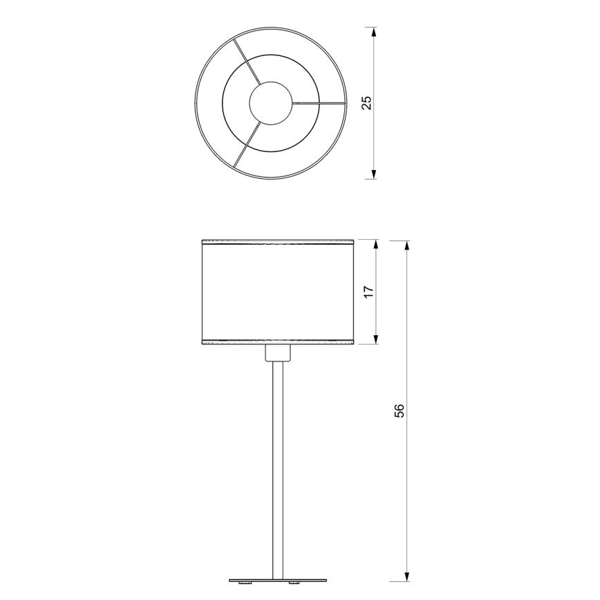 Stolní lampa LOFT SHADE 1xE27/60W/230V pr. 25 cm černá/zlatá