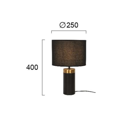 Stolní lampa LUCIANO 1xE27/40W/230V černá/zlatá