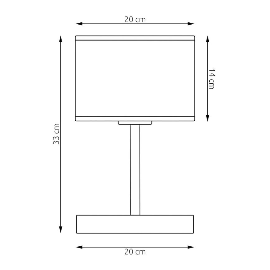 Stolní lampa LUX 1xE27/15W/230V bílá/zlatá