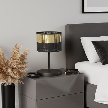Stolní lampa LUX 1xE27/15W/230V černá/zlatá