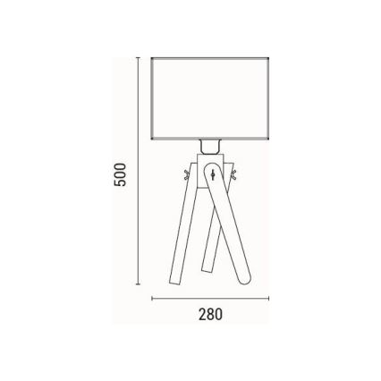 Stolní lampa MADERA 1xE27/40W/230V