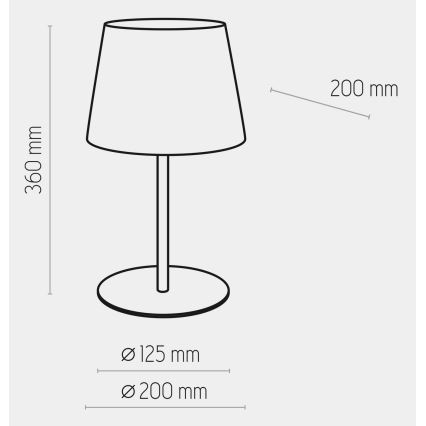 Stolní lampa MAJA 1xE27/15W/230V černá