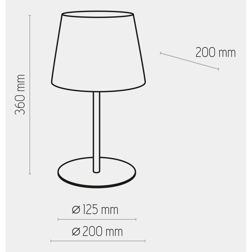 Stolní lampa MAJA 1xE27/15W/230V černá